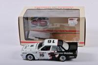 COMMODORE: A 1:18 scale Biante Holden VL Commodore group A as race by Grice/Percy in 1990 Tooheys 1000 winner, #16, missing the two rear view mirrors and the aerial, in fitted box