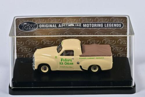 HOLDEN: A 1:43 scale Trax Holden 50-2106 Ute in 1951, Peters ice cream, TR25G, in perspex case