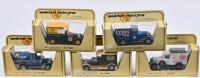 COMMERCIAL VEHICLES: Five 1:35 scale Matchbox COMMERCIAL vehicles as Ford Model T, Talbot 1927 , Ford 1930 A, models of yesteryear, in fitted box