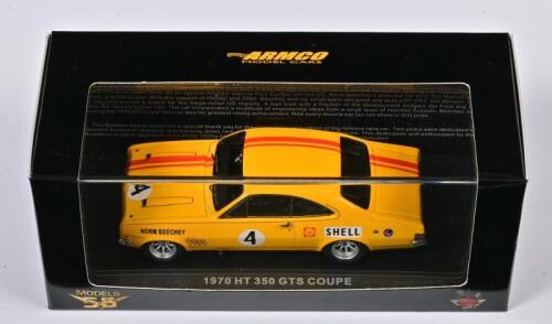 NORM BEECHEY: A 1:43 scale Models56 HT 350 GTS Coupe in 1970 as race by Norm Beechey, #4, in perspex case