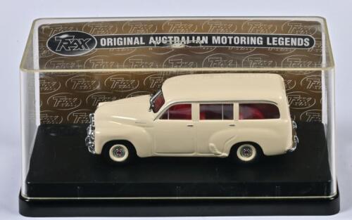 HOLDEN: A 1:43 scale Trax Holden FJ Station Wagon in 1954, cream, TR65, in perspex case