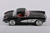 CORVETTE: A 1:24 scale Franklin Mint Precision Models Chevrolet Corvette 1958, black, in fitted box - 2