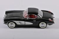 CORVETTE: A 1:24 scale Franklin Mint Precision Models Chevrolet Corvette 1958, black, in fitted box - 3