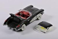 CORVETTE: A 1:24 scale Franklin Mint Precision Models Chevrolet Corvette 1958, black, in fitted box - 4