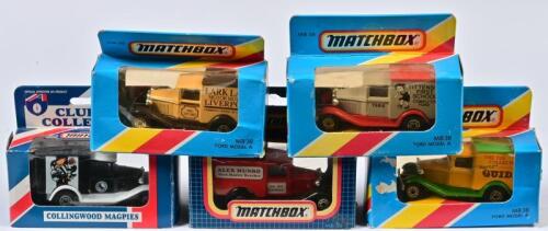 COMMERCIAL VEHICLES: Five 1:35 scale Matchbox COMMERCIAL vehicles as Ford Model A 1930, in fitted box