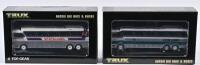 COMMERCIAL BUS: Two 1:76 scale Trux COMMERCIAL Bus as Denning Mono Coach and Stateliner, TX16/TX16L, in fitted box