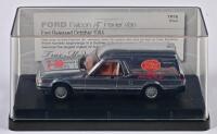 FALCON: A 1:43 scale Trax Ford Falcon XF Panel Van released 1984, silver, TR76, in perspex case