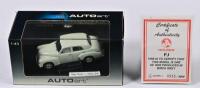 COMMODORE: A 1:43 scale Autoart Holden Commodore FJ, cream, with COA numbered 915/3000, in perspex case