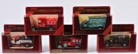 COMMERCIAL VEHICLES: Five 1:35 scale Matchbox COMMERCIAL vehicles as Ford Model A 1930, Ford Model T 1912, Mack Model AC 1920, Crossley 1918, models of yesteryear, in fitted box