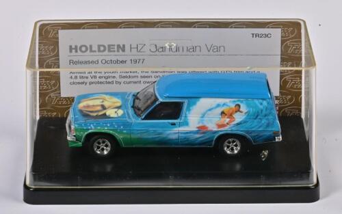 SANDMAN: A 1:43 scale Trax Holden HZ Sandman Van released in 1977, blue, TR23C, in double fitted box