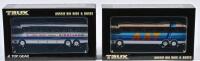 COMMERCIAL BUS: Two 1:76 scale Trux COMMERCIAL Bus as Denning Monocoach, TX16K/TX16D, in fitted box