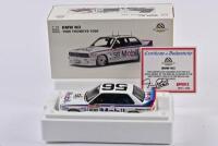 M3: A limited edition 1:18 Autoart BMW M3 as raced by Jim Richards/ Peter Brock in 1988 Tooheys 1000, #56, with COA signed by Richards numbered 1875/2350, aerial detached but present, in fitted box (SALEROOM NOTICE)