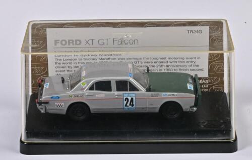 IAN VAUGHAN: A 1:43 scale Trax Ford Falcon XT GT as race by Vaughan in 1968, #24, London to Sydney Marathon, in double fitted box