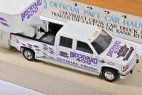 CHEVROLET: A limited edition 1:24 scale Brookfield Collectors Chevrolet Crew Cab Truck & Trailer in 1994, Brickyard 400 Official Pace Car Hauler, in poor fitted box condition - 4