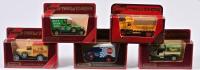 COMMERCIAL VEHICLES: Five 1:35 scale Matchbox COMMERCIAL vehicles as Ford Model A 1930, Morris Cowley 1929, Talbot Van 1927, Mack Model AC 1920, Crossley 1918, models of yesteryear, in fitted box