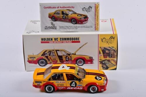 COMMODORE: A limited edition 1:18 scale Classic Carlectables Holden VC Commodore as race by Janson/Perkins in 1980 Bathurst 2nd place, #4, with COA numbered 127/700, in fitted box (SALEROOM NOTICE)