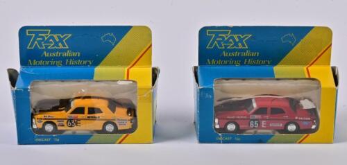 FALCON: Two 1:43 scale Trax Ford Falcon GTHO Phase 3, Ford Falcon GTHO Bathurst/Moffat, #63E/65E, in fitted box