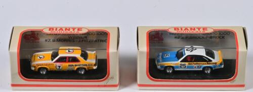TORANA: Two 1:64 scale Biante Holden Torana LH L34 as race by Morris/Fitzpatrick in 1976 1000 winner, #7 and LX Torana A9X as race by Brock/Brock in 1977 Bathurst 1000, #25, in fitted box