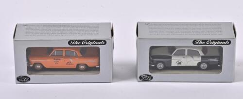 HOLDEN: Two 1:43 scale Trax Holden FC Sedan, Aussie Taxi Series, Swan Taxis and Yellow Cab Company, TR13G/ TR13E, in fitted box