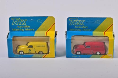 HOLDEN: Two 1:43 scale Trax Holden FJ RACV Road Service, FJ Holden Royal Mail Van, in fitted box