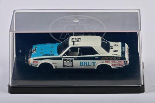 LEYLAND: A 1:43 scale Trax Leyland P76 1974 World Cup Rally, #36, UDT, TR42H, in perspex case