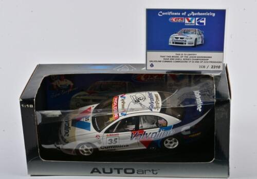 J/BARGWANNA: A limited edition 1:18 scale Autoart Commodore VT as race by J/Bargwanna in 2000 Shell Series Championship Valvoline Cummins, with COA numbered 1630/2310, roof signed by Bargwanna, in fitted window box.