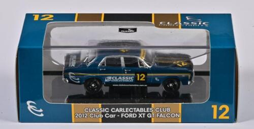FALCON: A 1:43 scale Classic Carlectables Ford XT GT Falcon in 2012 Club Car, #12, in fitted box