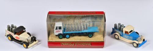 COMMERCIAL VEHICLES: Three 1:43/1:60 scale Matchbox COMMERCIAL Vehicles including Ford Model A/Albion 10 Ton CX 27, some without box, one in fitted box