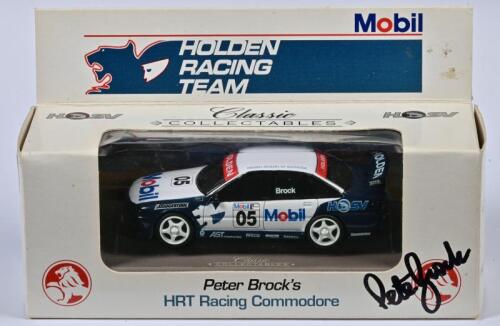 PETER BROCK: A 1:43 scale Classic Carlectables Holden Commodore as race by Brock in HRT Racing Commodore, #05, Mobil livery, in fitted box