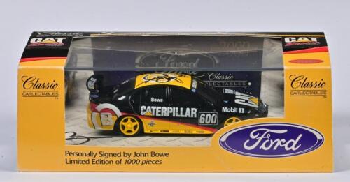 JOHN BOWE: A limited edition 1:43 scale Classic Carlectables Ford as race by J.Bowe, #600, 2000 Signature Series Touring Car, roof signed by Bowe, box numbered 65/1000, in fitted box signed by Bowe
