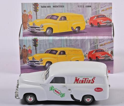 HOLDEN FJ: A limited edition 1:25 scale Mint and Boxed Collectible Models Holden FJ Van Minties, MM005, with COA numbered 311/1008, in fitted box