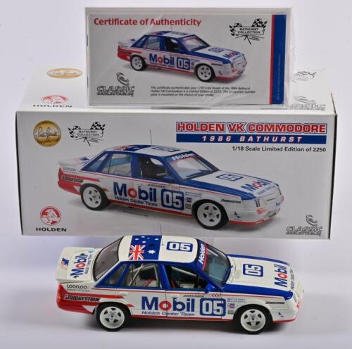 COMMODORE: A limited edition 1:18 scale Classic Carlectables Holden VK Commodore as race by P/Brock and A/Moffat in 1986 Bathurst, #05, in fitted box