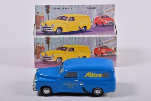 HOLDEN FJ: A limited edition 1:25 scale Mint and Boxed Collectible Models Holden FJ Van Mitre 10, MB014, with COA numbered 369/1728, in fitted box