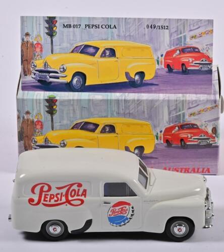 HOLDEN FJ: A limited edition 1:25 scale Mint and Boxed Collectible Models Holden FJ Van Pepsi Cola, MB017, with COA numbered 49/1512, in fitted box