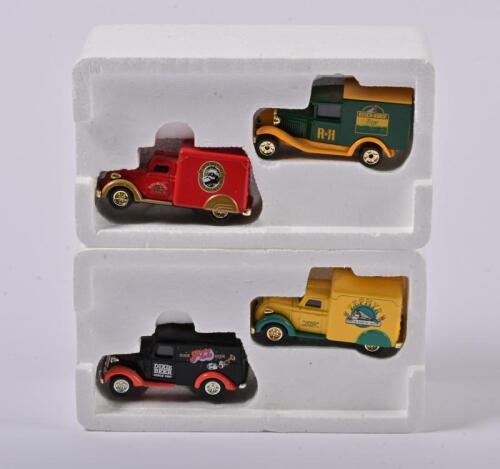 AMERICAN MICRO BREWERIES: Two sets of two 1:60 scale Matchbox American Micro Breweries Collection including 1938 Dodge/1937 Mack/Ford A/1938 Dodge , in fitted box