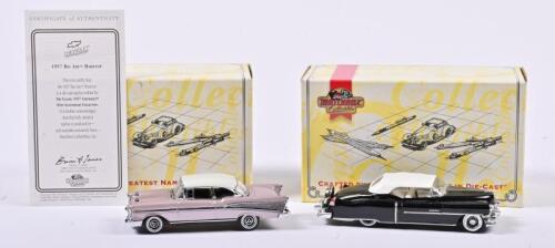 COLLECTIBLES: Two 1:43 scale Matchbox Collectibles Vehicles including 1957 Bel Air Hardtop/1953 Cadillac ElDorado Coupe, DYG02-SAM/DYG13-M, in fitted box