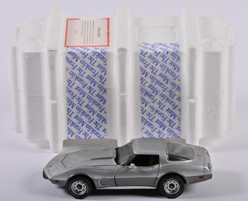 CORVETTE: A 1:24 scale Franklin Mint Chevrolet Corvette 1978, stingray silver, 25th anniversary, in fitted box