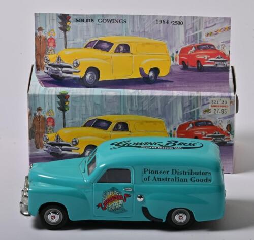 HOLDEN FJ: A limited edition 1:25 scale Mint and Boxed Collectible Models Holden FJ Van Gowings, MB018, with COA numbered 1984/2500, in fitted box