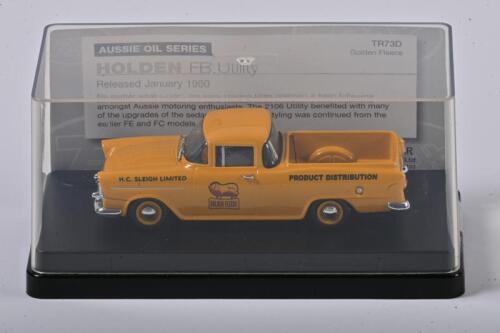 HOLDEN: A 1:43 scale Aussie Oil Series 1960 Holden FB Utility by TRAX , in perspex display box