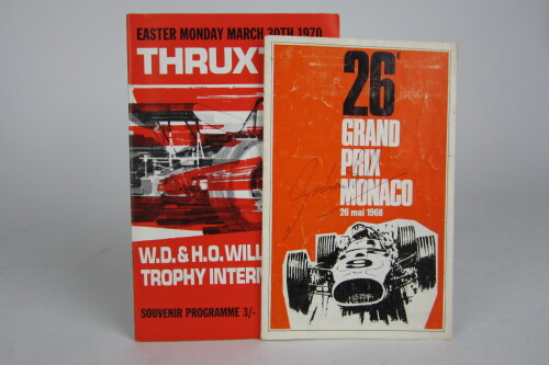 GRAHAM HILL: Two original racing programmes (Signed Hill, Rindt and 6 other drivers)