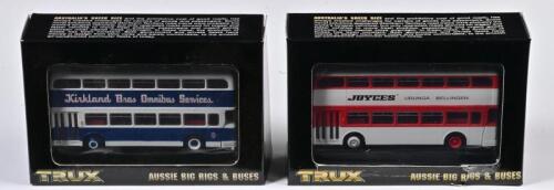 DECKER BUS: Two 1:76 scale Trux 1961 Leyland Atlantean double Decker Bus, TX10B/TX10C, in fitted box