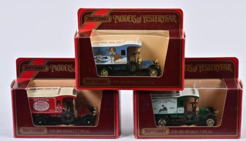 RENAULT: Three 1:35 scale Matchbox COMMERCIAL Vehicles including 1910 Renault Type AG, Models of YesterYear, Y25, in fitted box
