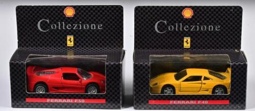 FERRARI: Two 1:43 scale Collezione Ferrari F50/Ferrari F40, red/yellow, in fitted box