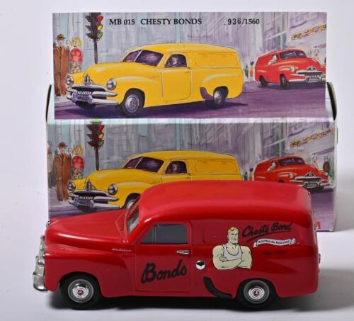 HOLDEN FJ: A limited edition 1:25 scale Mint and Boxed Collectible Models Holden FJ Van Chesty Bonds, MB015, with COA numbered 936/1560, in fitted box