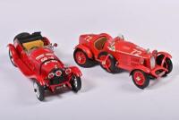 ALFA ROMEO ALFETTA: Two 1:18 scale Bburago Alfa Romeo 2300 Monza and Alfetta 1750 by Polistil, made in Italy