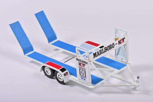 CAR TRAILER: A 1:18 scale HDT Brock 05 replica of car trailer, few parts been glued it, no box