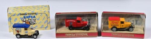 COMMERCIAL VEHICLES: Three 1:40 scale Matchbox COMMERCIAL vehicles Ford model A 1930/Morris Light Van, Y-35B/Y35/YCH 04, in fitted box