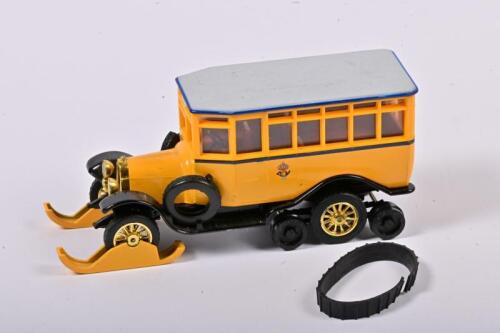 SCANIA VABIS POSTBUS: A 1:43 scale Matchbox 1922 Scania Vabis Post Bus, Models of Yesteryear Y16, Produced 1988, Made in Macau, slight damaged, no box