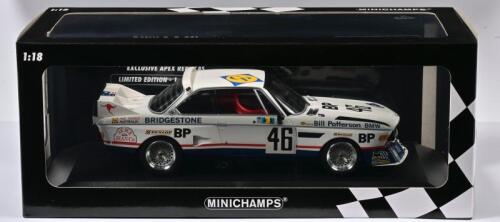 B.M.W: A 1:18 scale Minichamps BMW 3.5 CSL (153 762646). As raced by Brock/Muir/Aubriet at the 1976 24H Le Mans. Limited Edition of 568 pieces