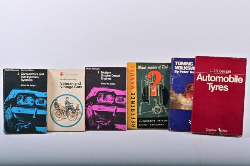 MOTORING: A collection of six soft cover books detailing various aspects of motoring. Motor Manuals 'Carburettors and Fuel Injection Systems (2)' & 'Modern Smaller Diesel Engines (7)' by Arthur W.Judge